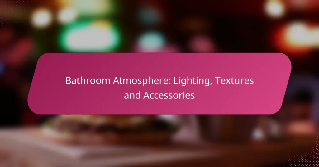 Bathroom Atmosphere: Lighting, Textures and Accessories