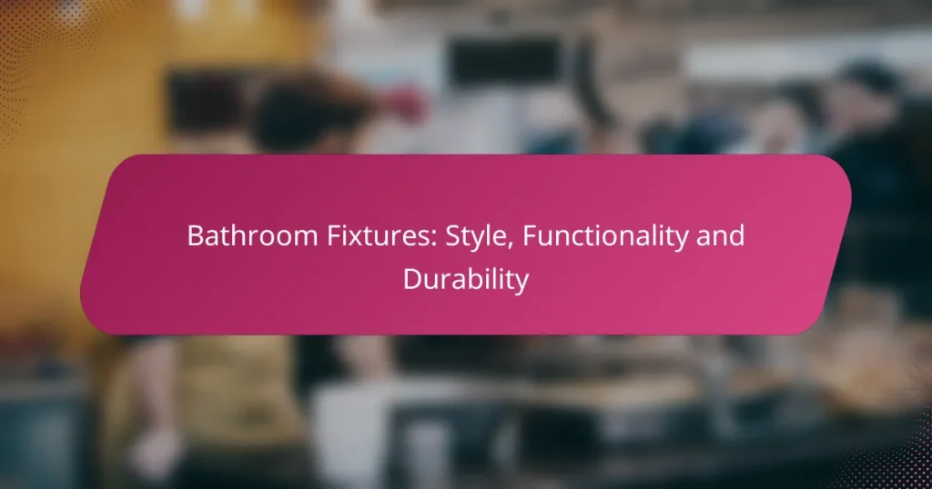 Bathroom Fixtures: Style, Functionality and Durability