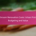 Bathroom Renovation Costs: Urban Pricing, Budgeting and Value