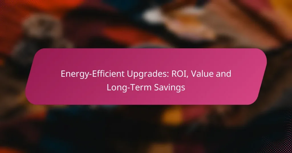 Energy-Efficient Upgrades: ROI, Value and Long-Term Savings