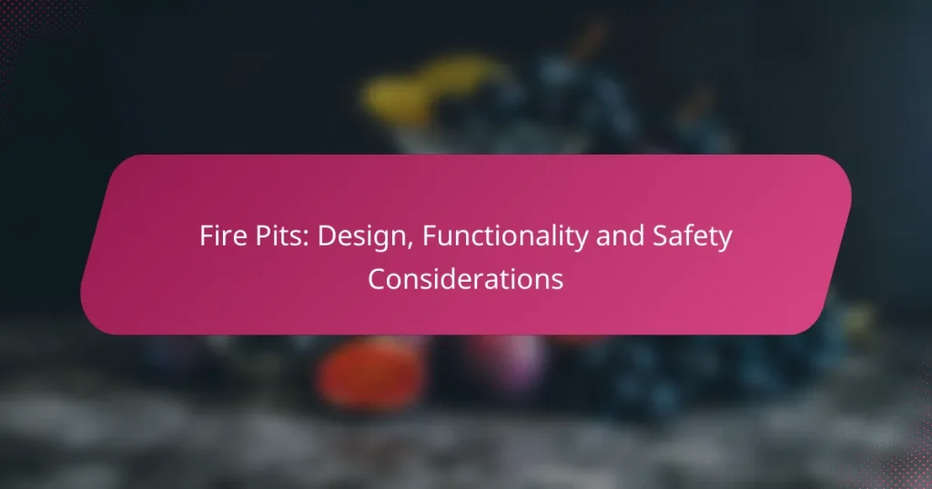 Fire Pits: Design, Functionality and Safety Considerations