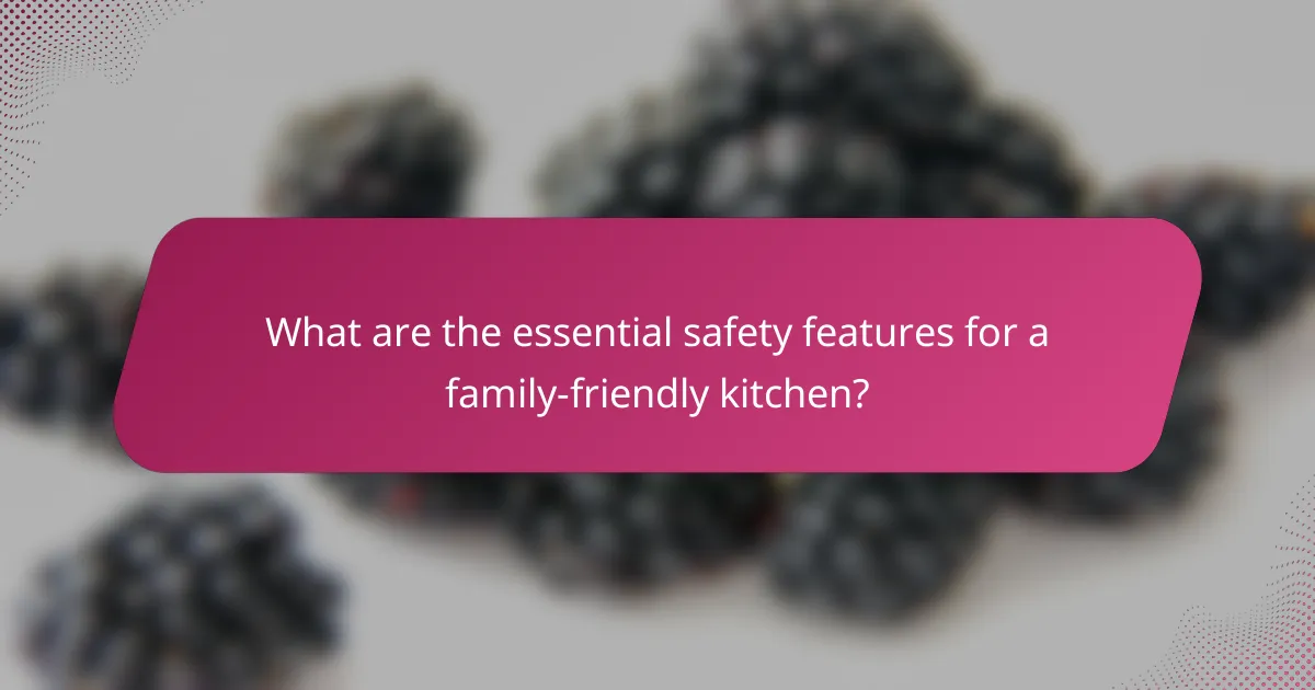 What are the essential safety features for a family-friendly kitchen?